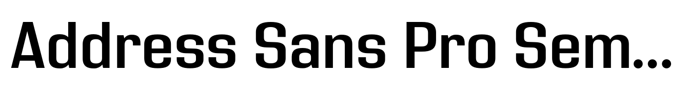 Address Sans Pro Semi Bold